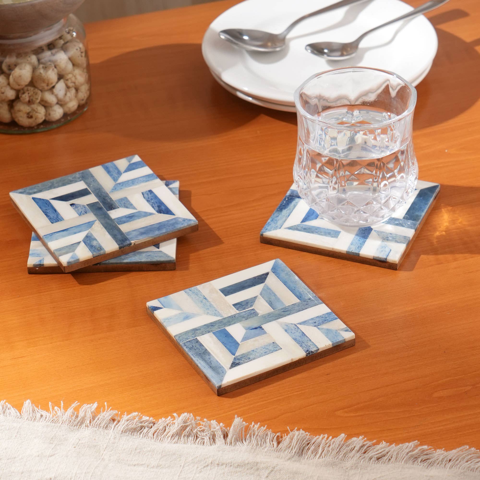 Flip Inlay Bone Coaster