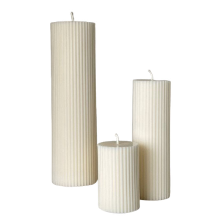 Fluted Cylinder Candles