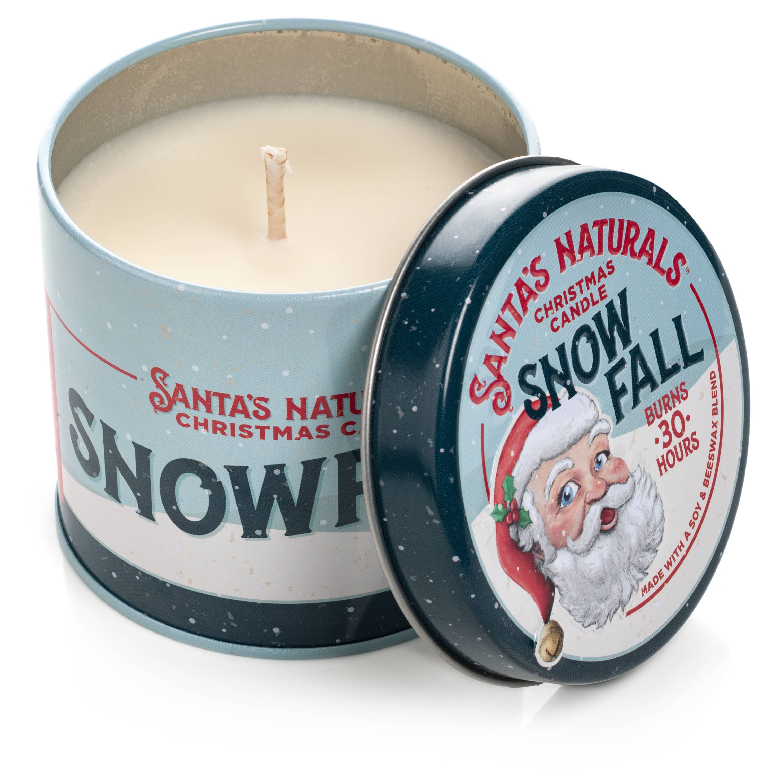 Snow Fall Natural Christmas Candle