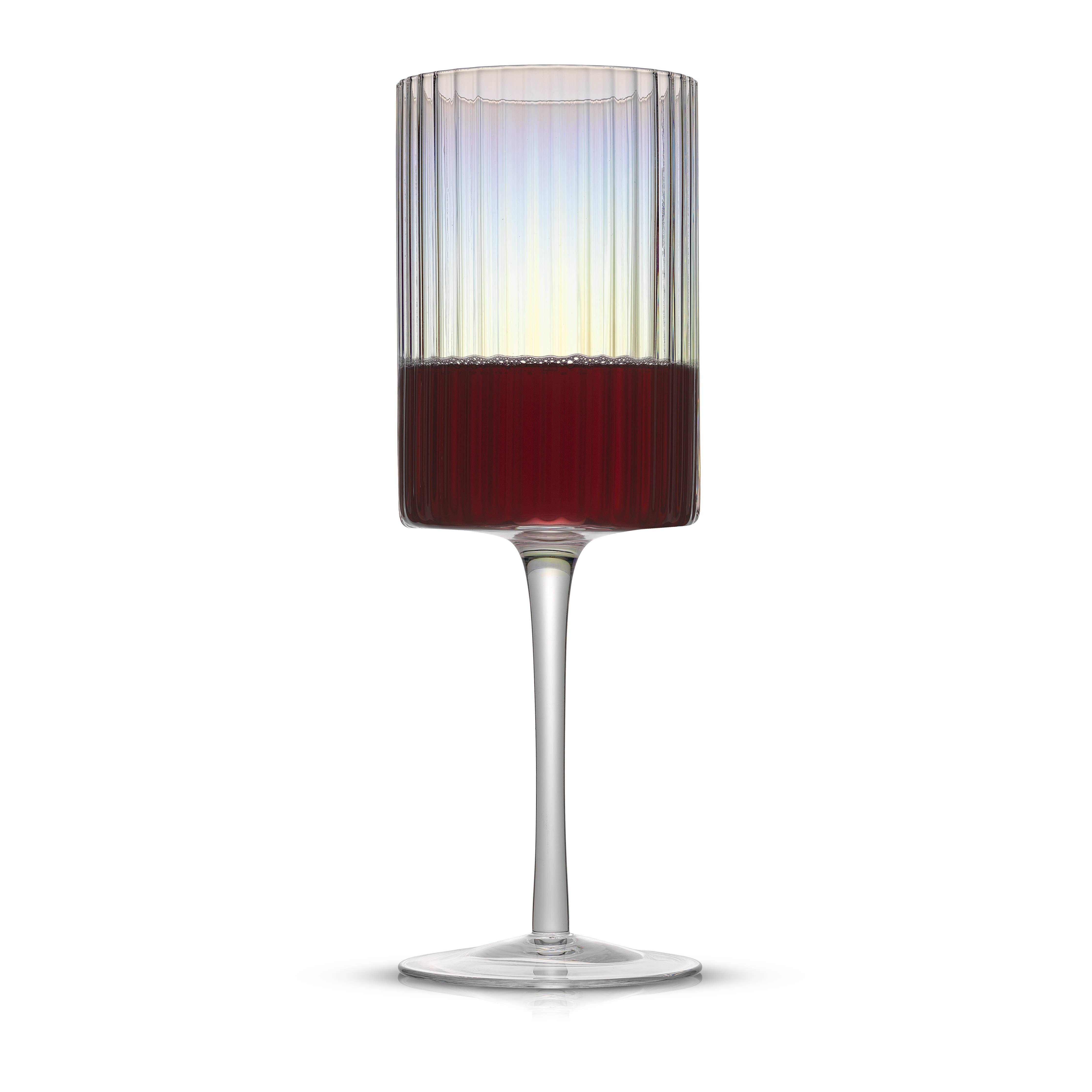 Iridescent Red Wine Glasses