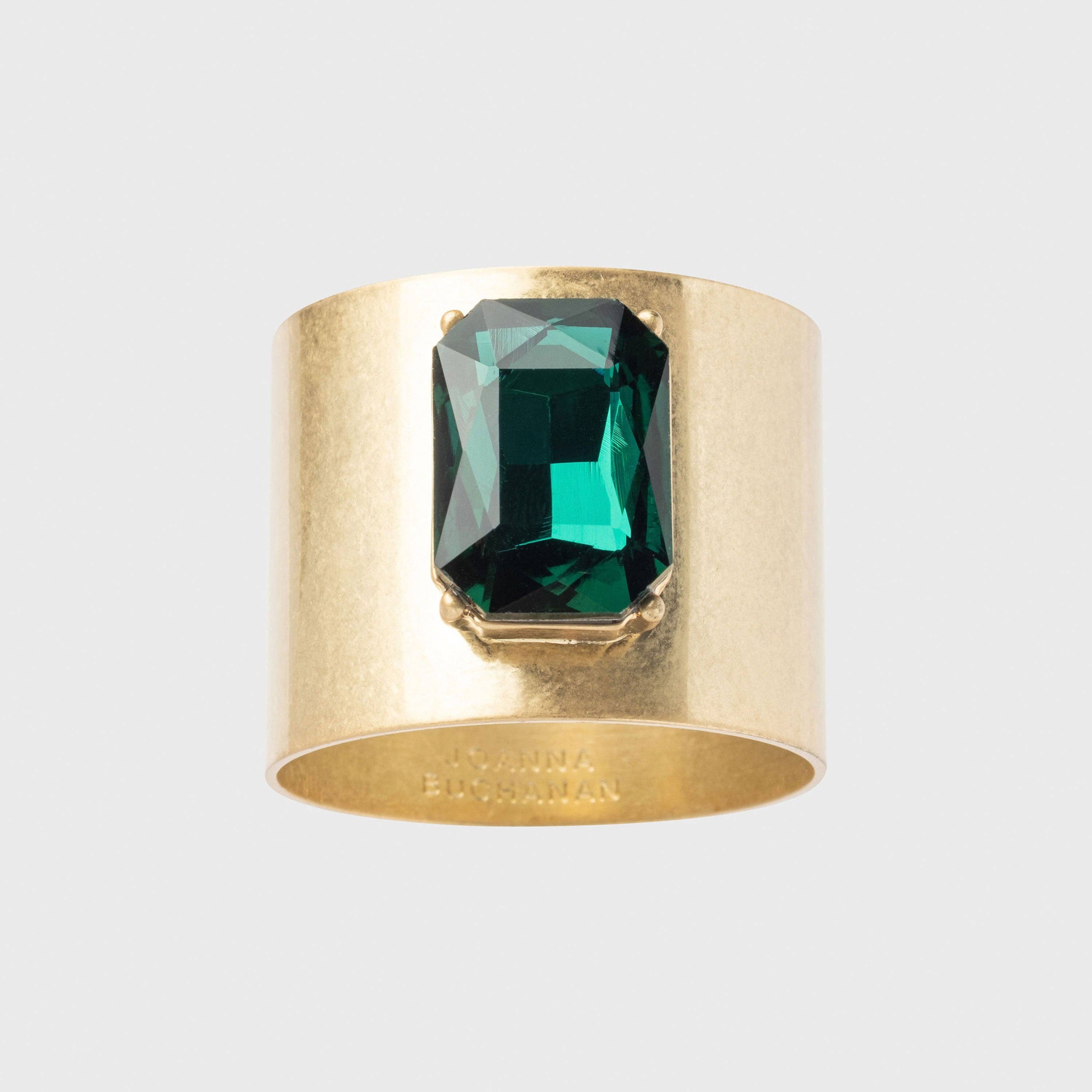 Emerald and Gold Napkin Rings
