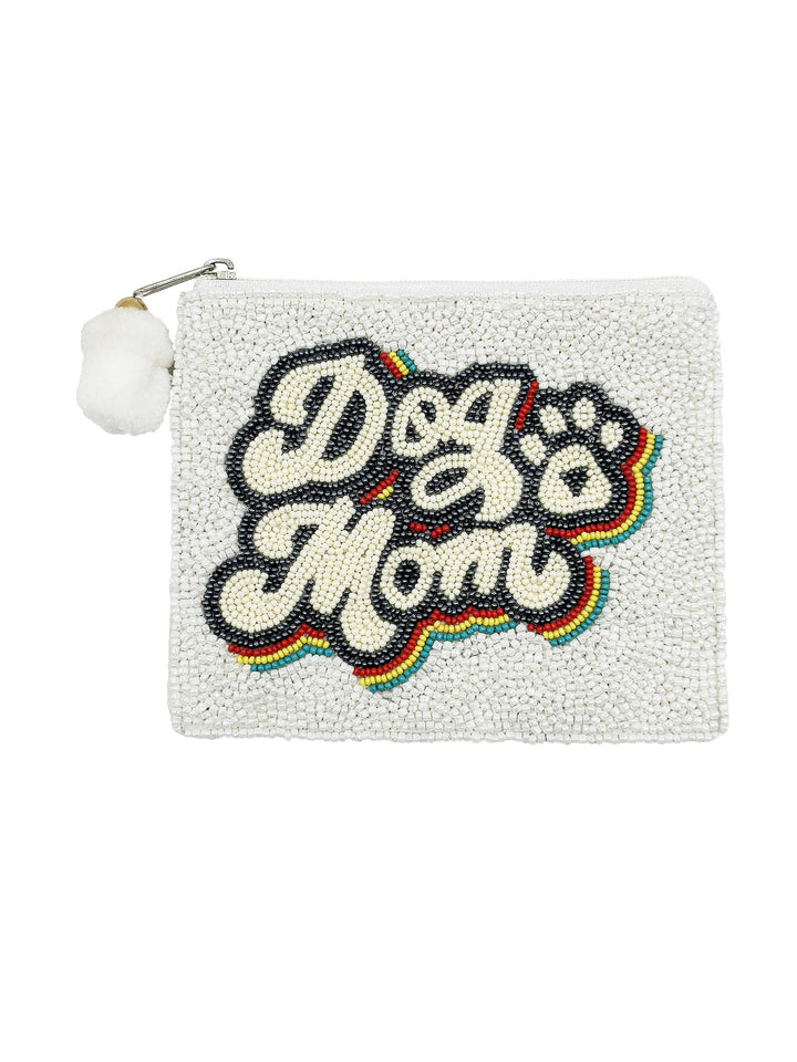 Dog Mom Beaded Coin Purse