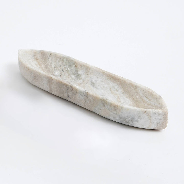 Sleek White Marble Tray