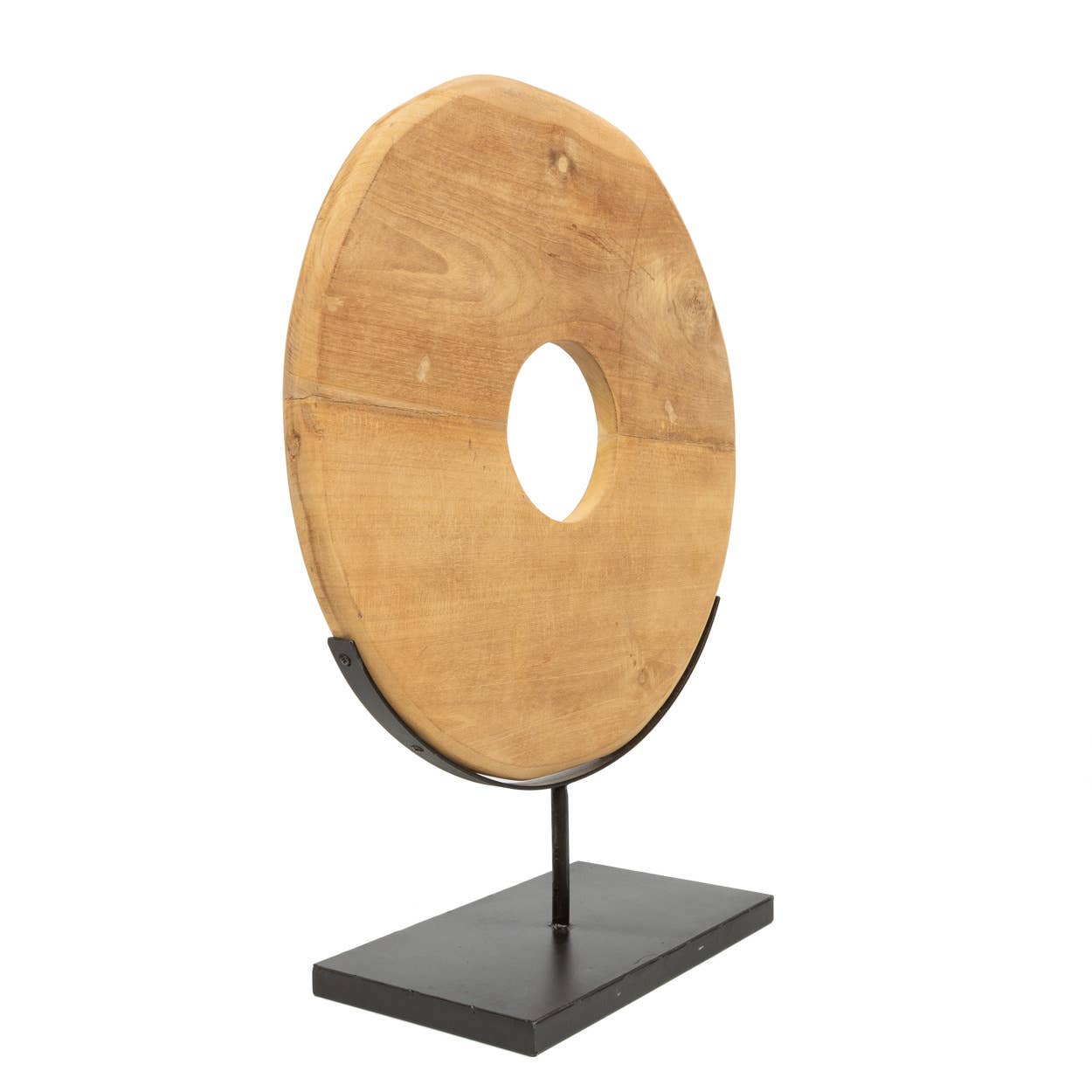 Teak Disc on Stand