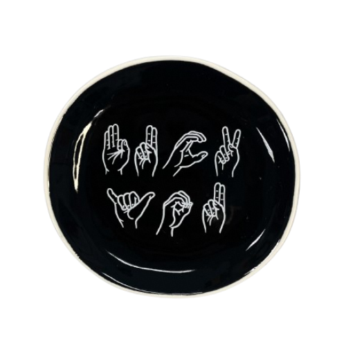 ASL F*ck You Round Trinket Tray