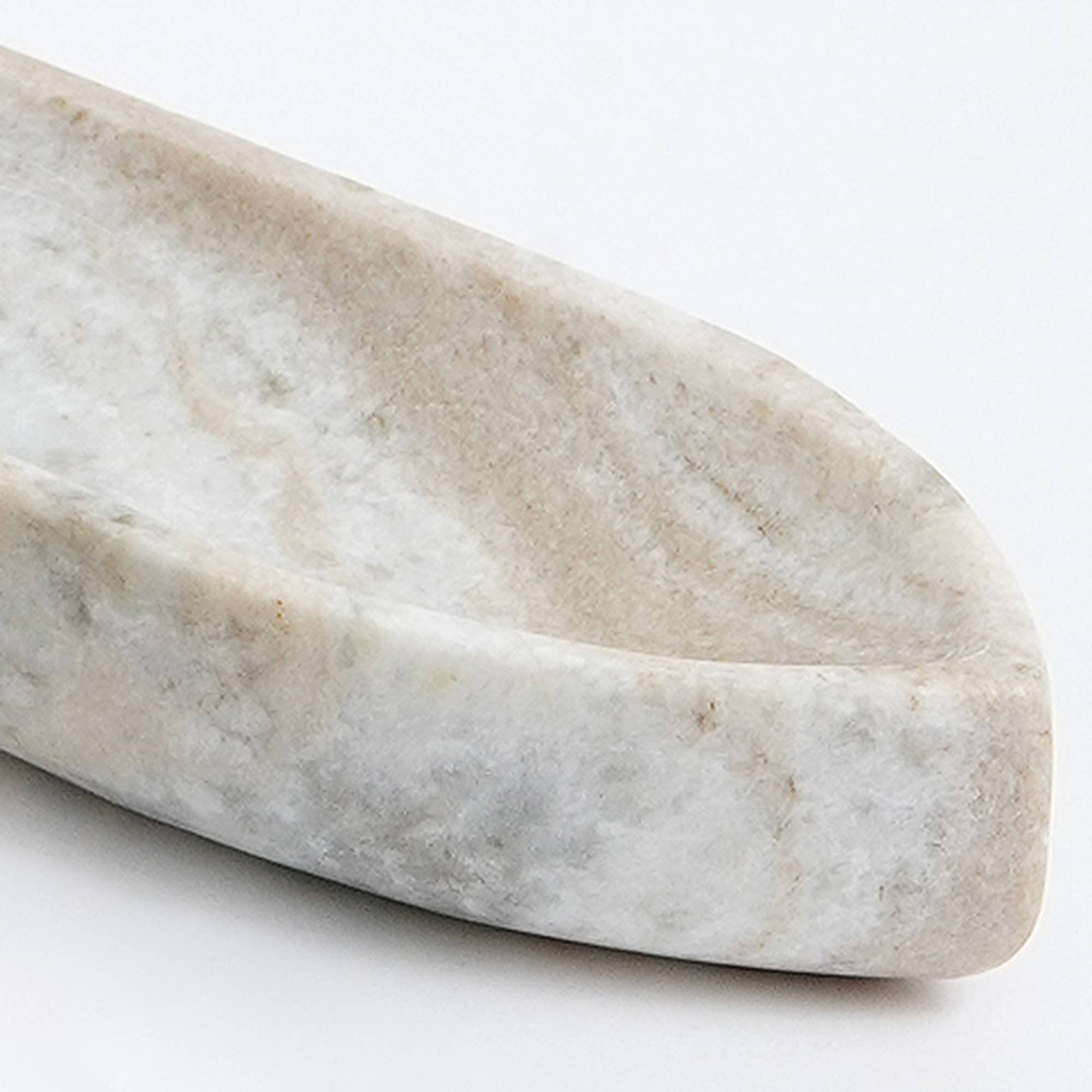 Sleek White Marble Tray