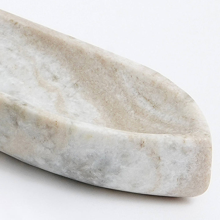 Sleek White Marble Tray