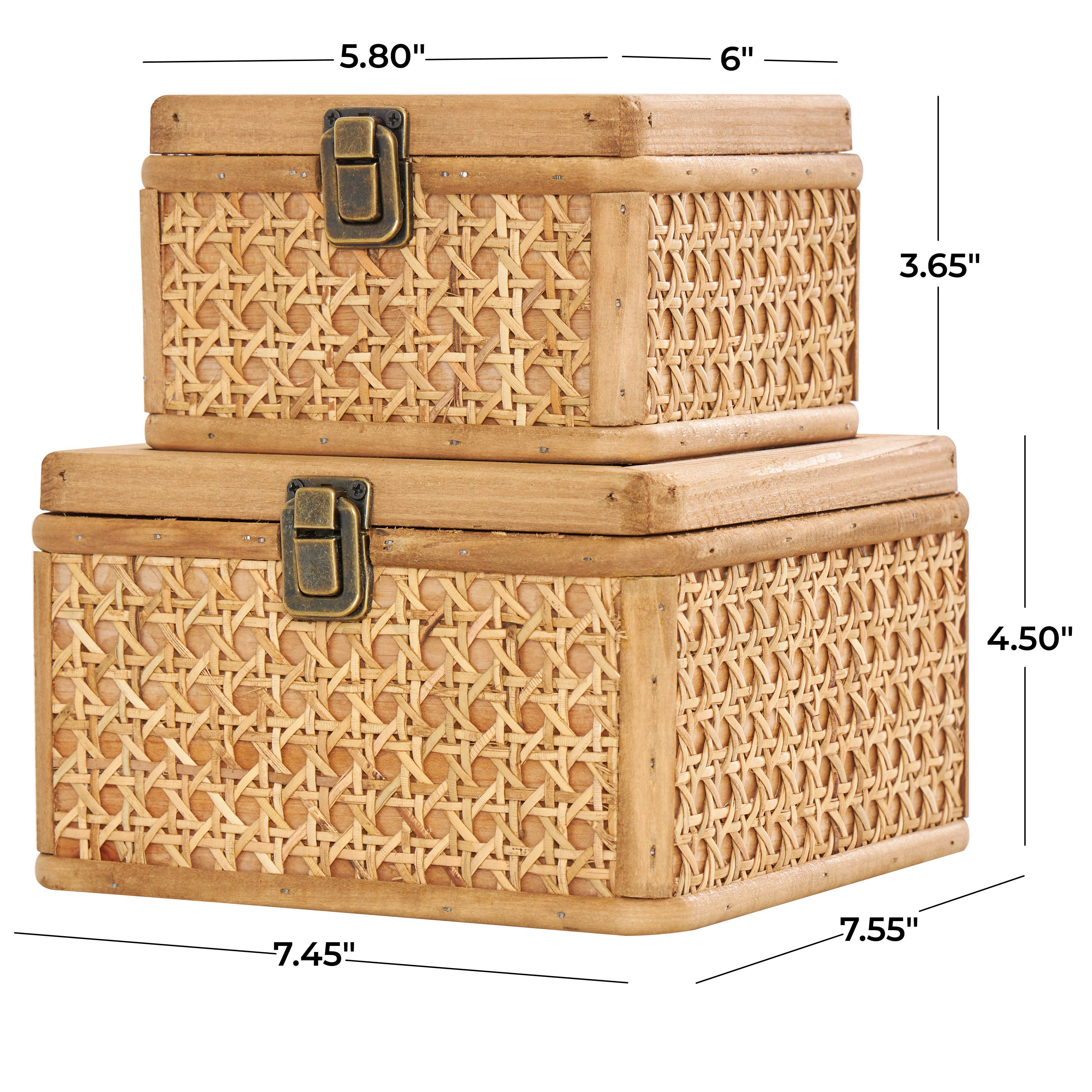 Natural Brown Rattan Box