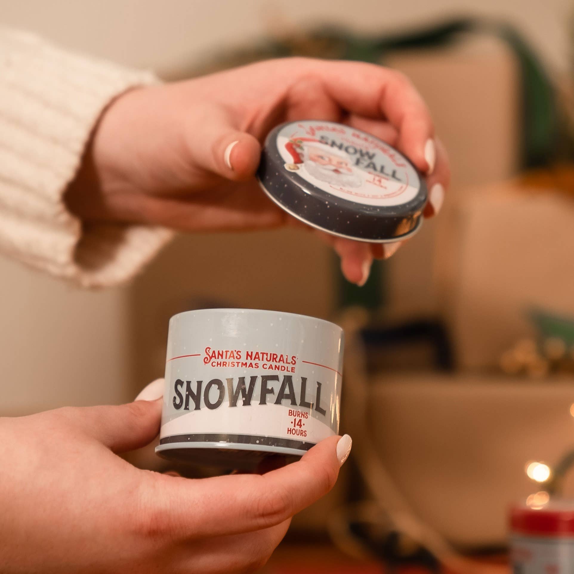 Snow Fall Natural Christmas Candle