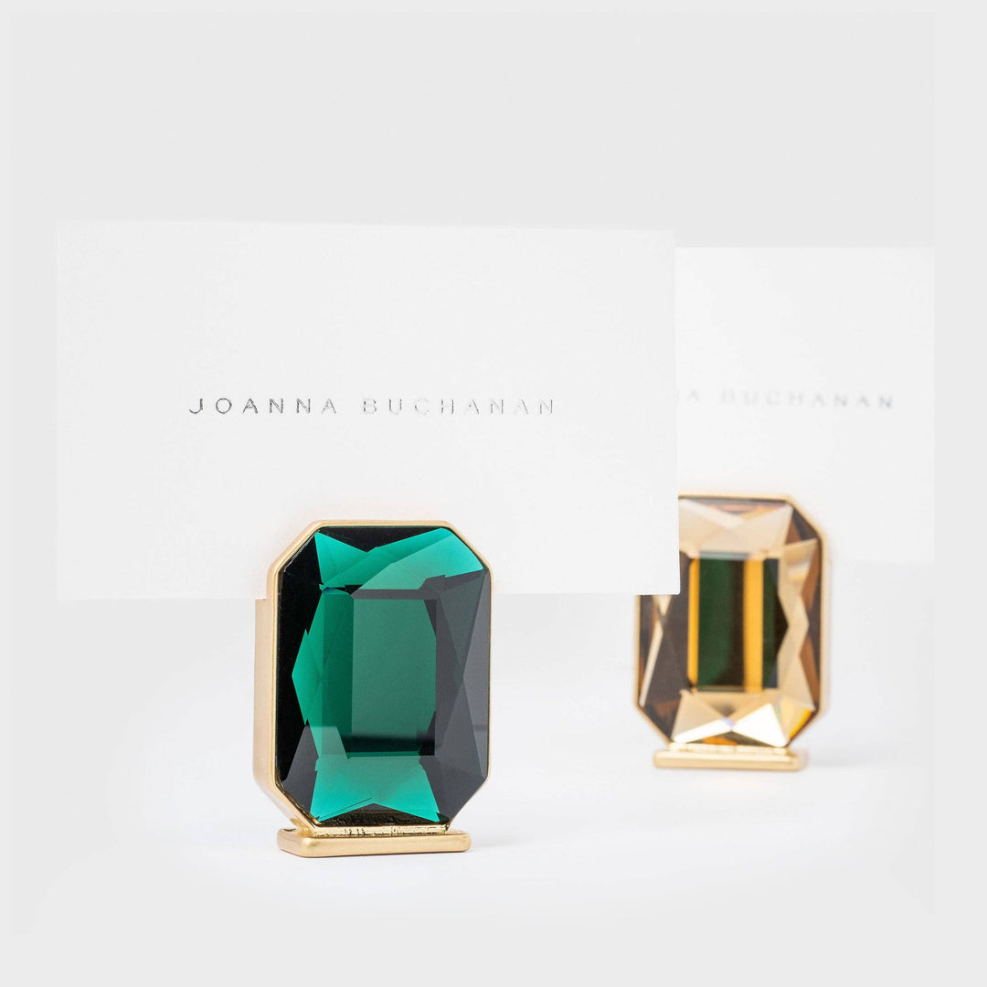 Topaz and Gold Placecard Holders