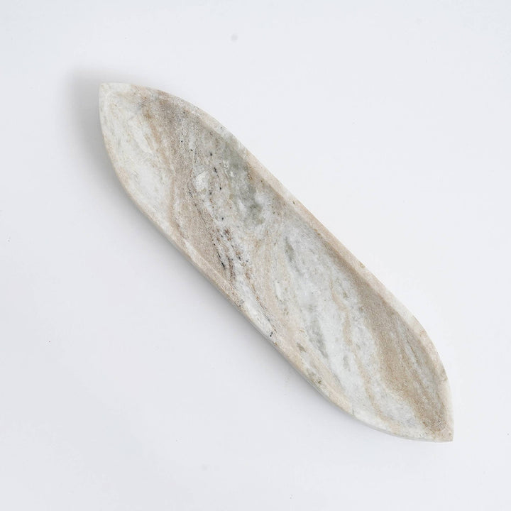 Sleek White Marble Tray