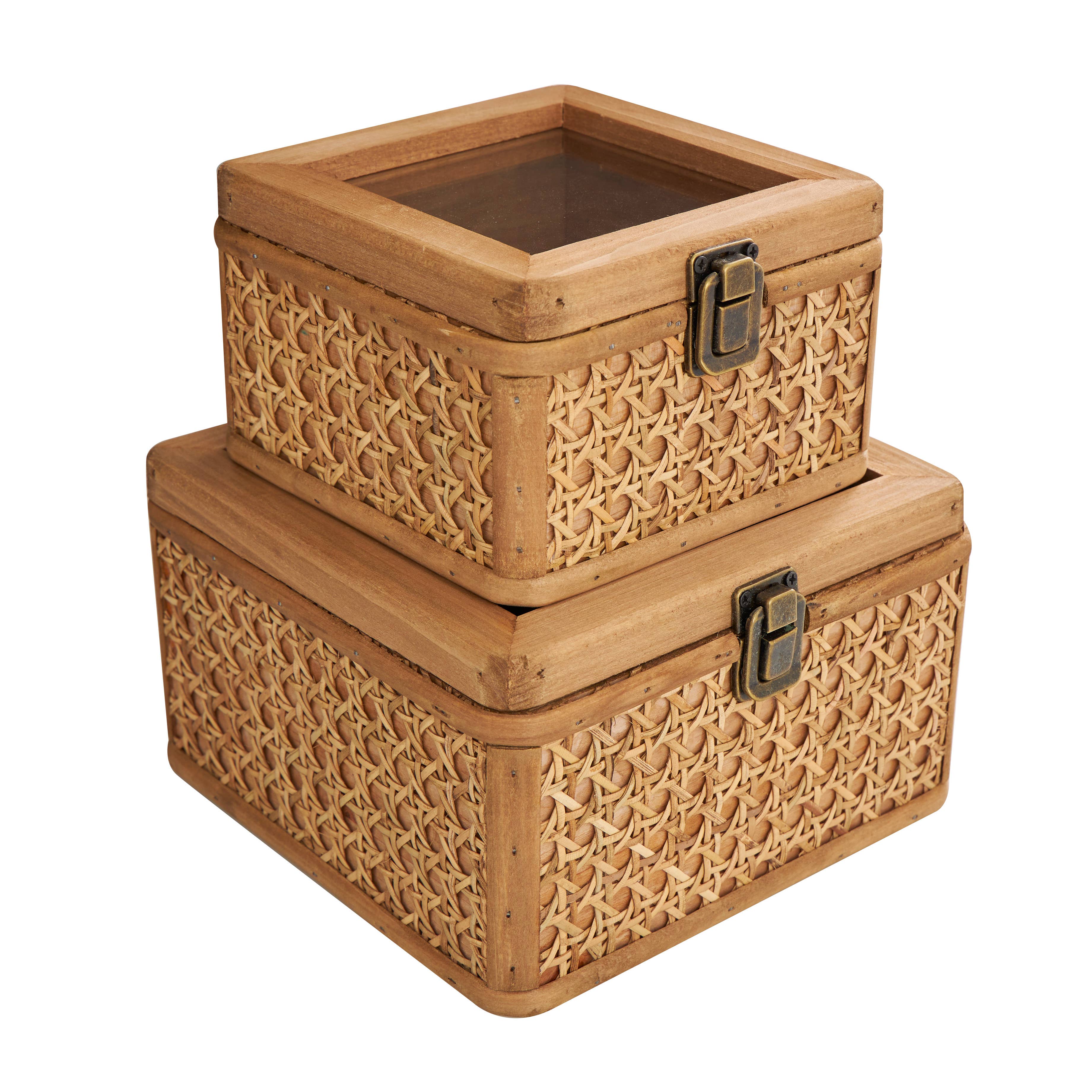 Natural Brown Rattan Box