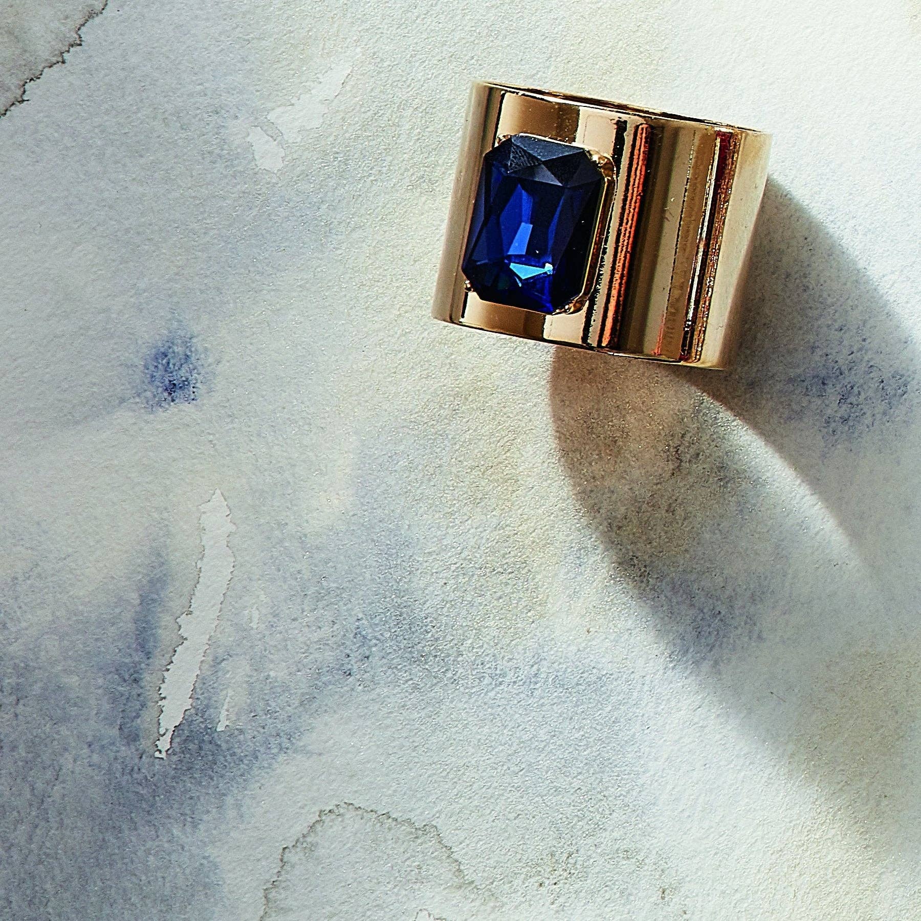 Sapphire and Gold Napkin Rings