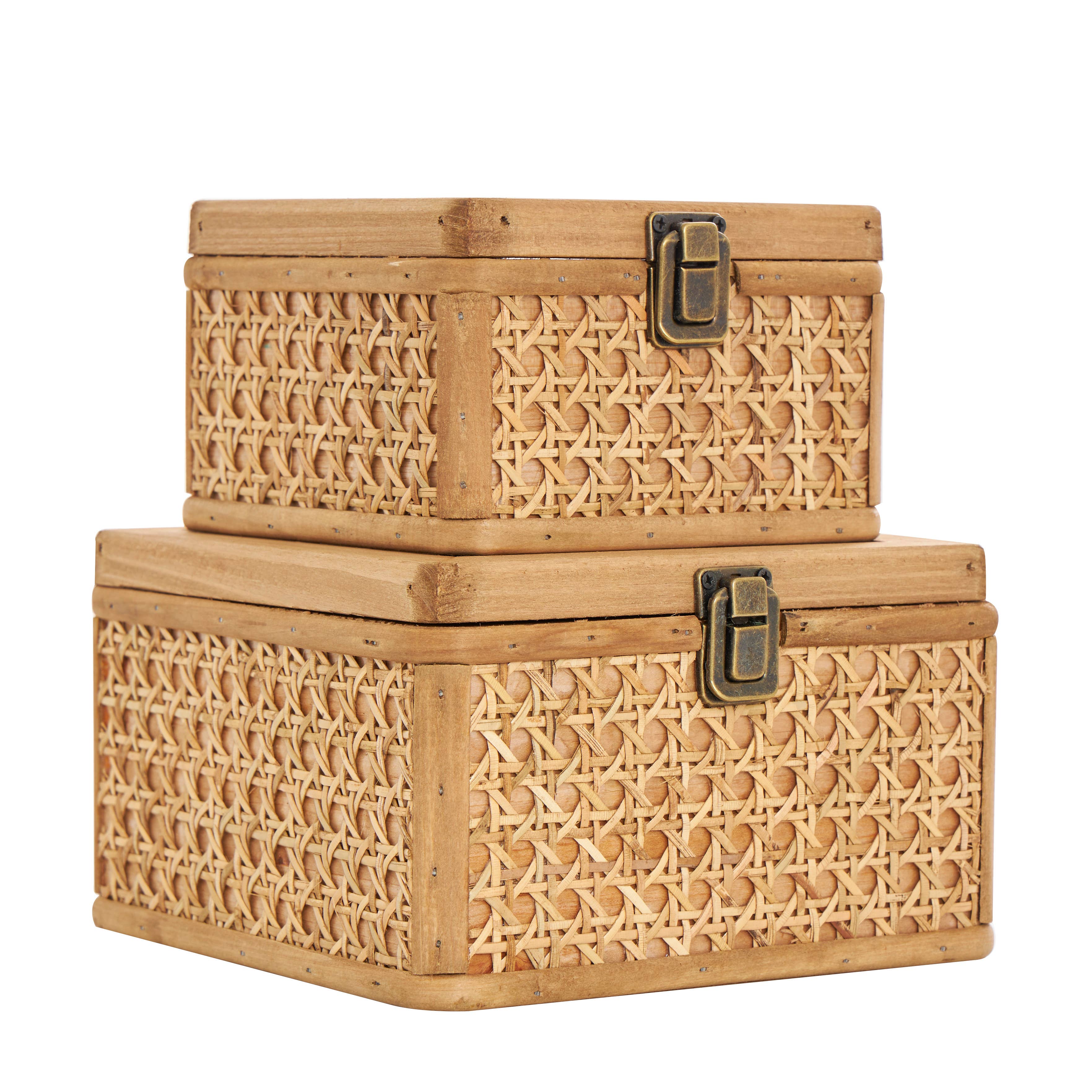 Natural Brown Rattan Box