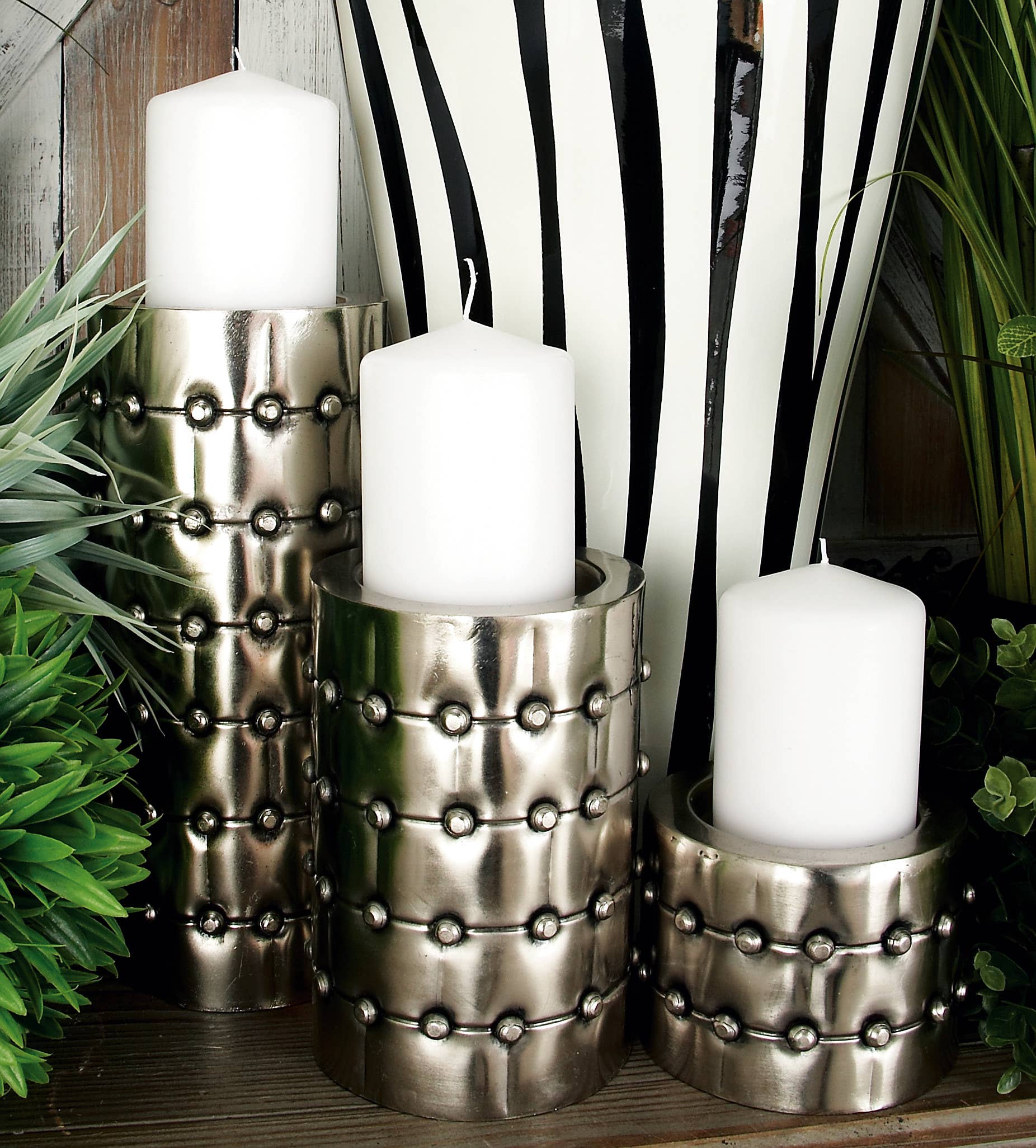 Industrial Metal Candle Holder