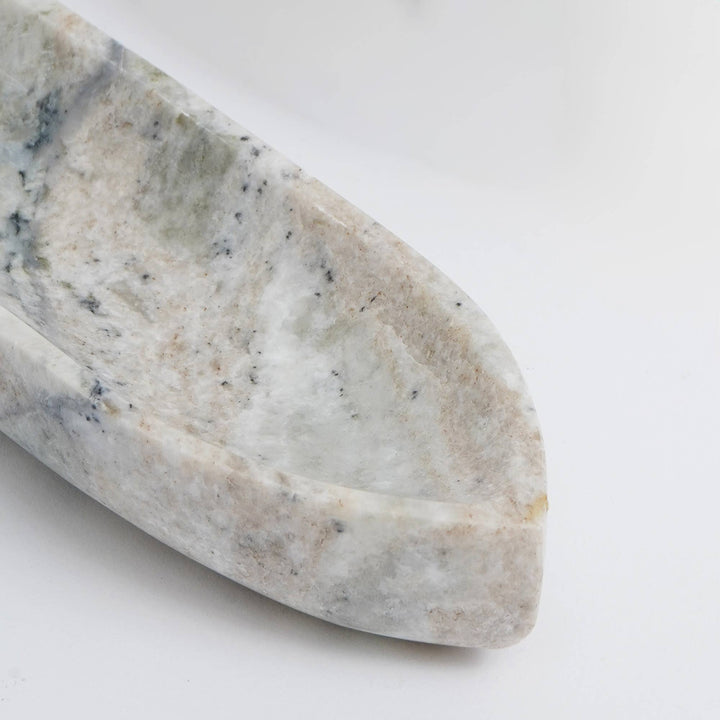 Sleek White Marble Tray