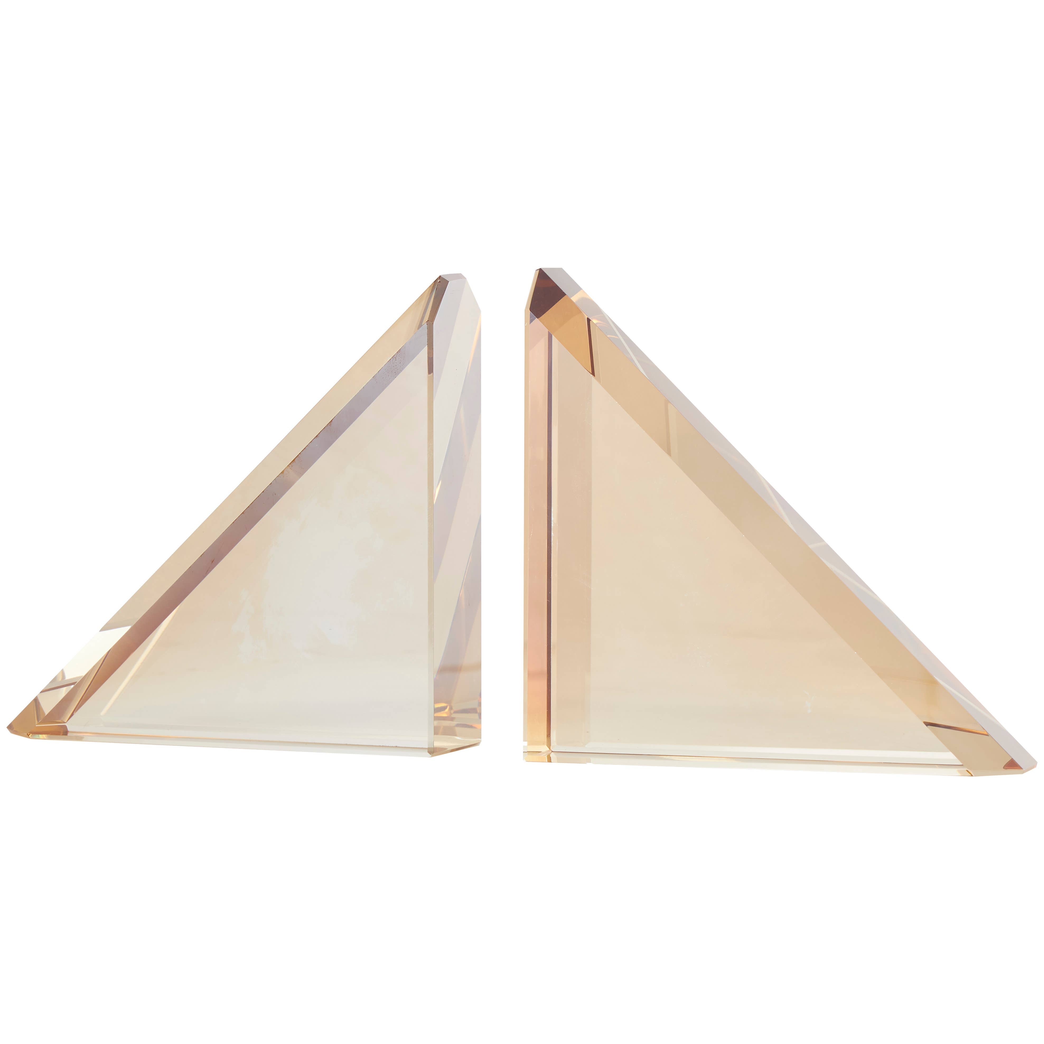 Gold Contemporary Gold Crystal Bookends Set