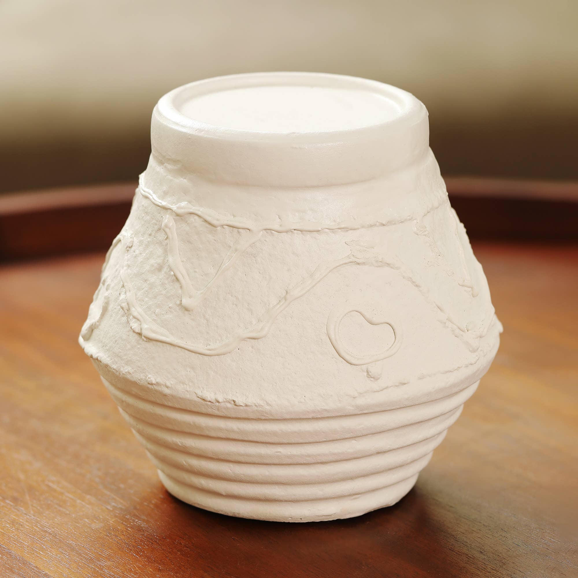 Organic Pattern Terracotta Candle Holder