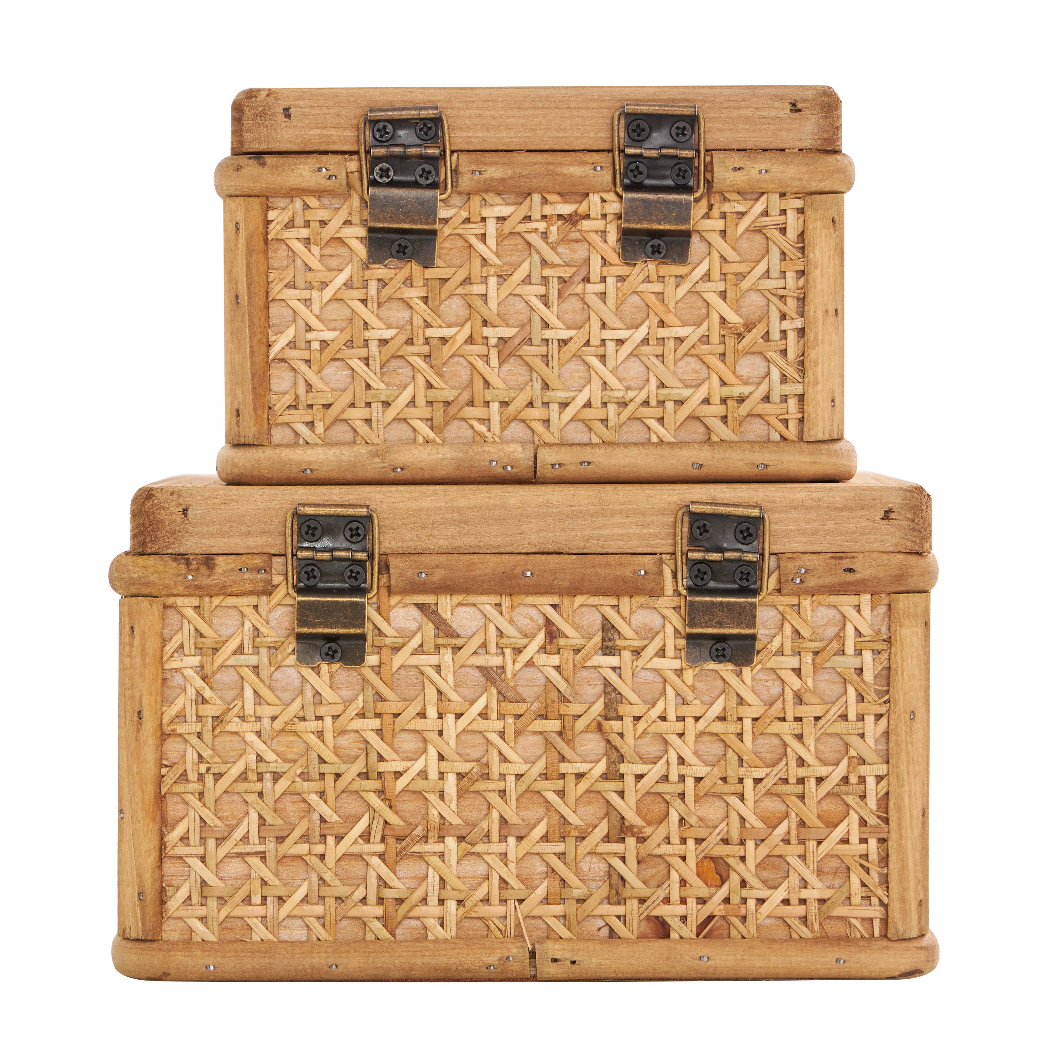 Natural Brown Rattan Box