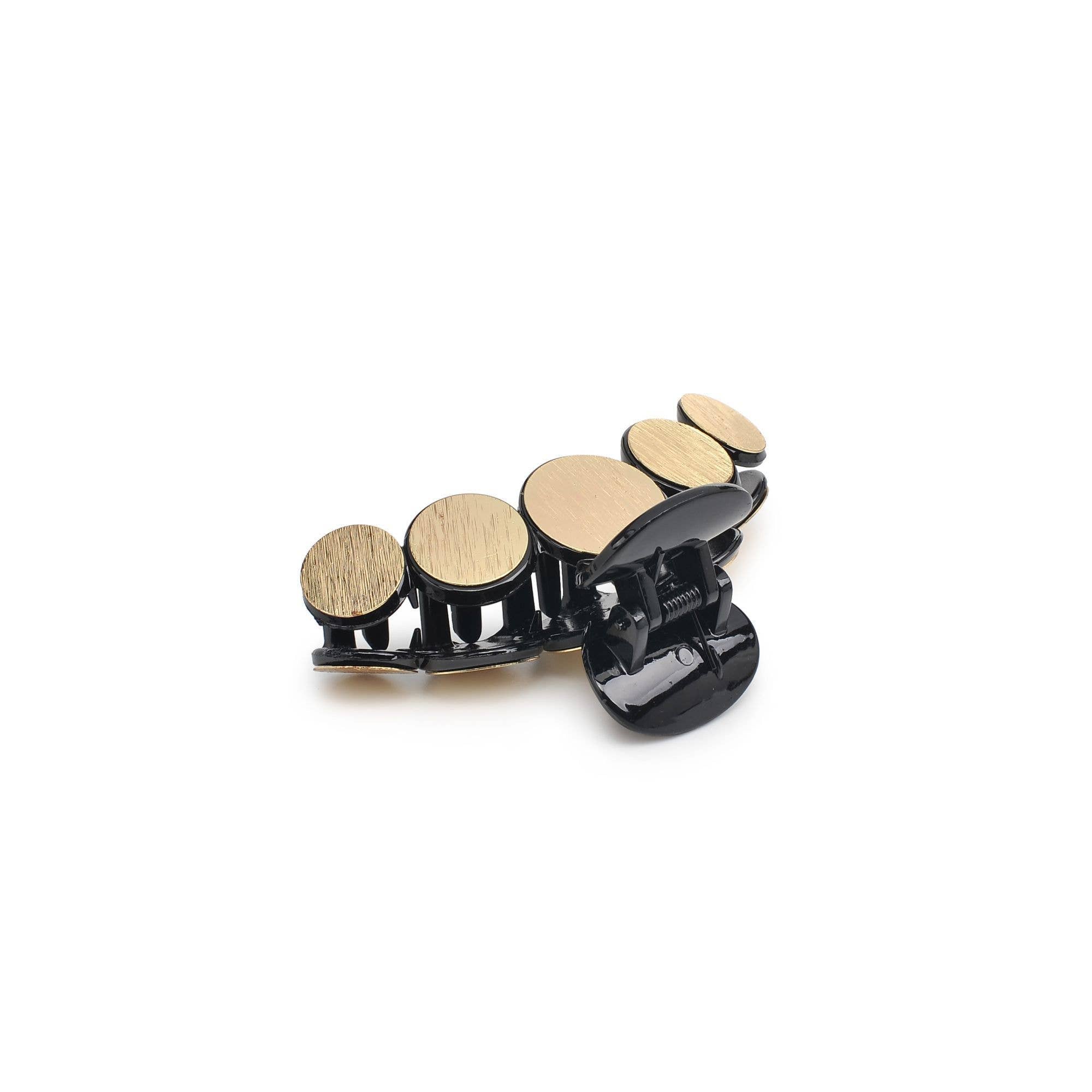 Metallic Disc Plated Hair Claw