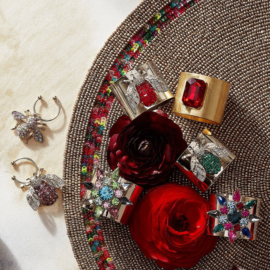 Ruby and Gold Napkin Rings