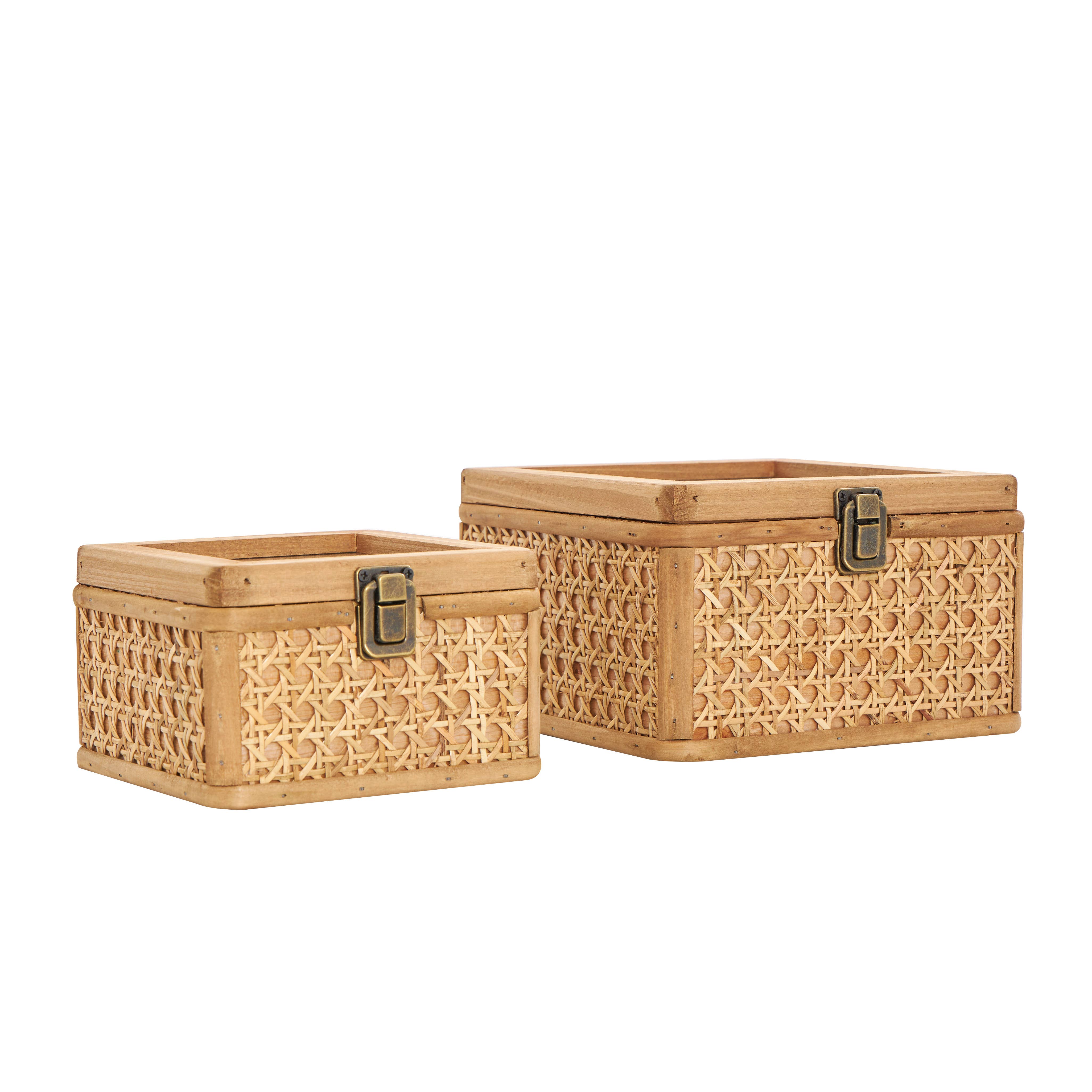 Natural Brown Rattan Box