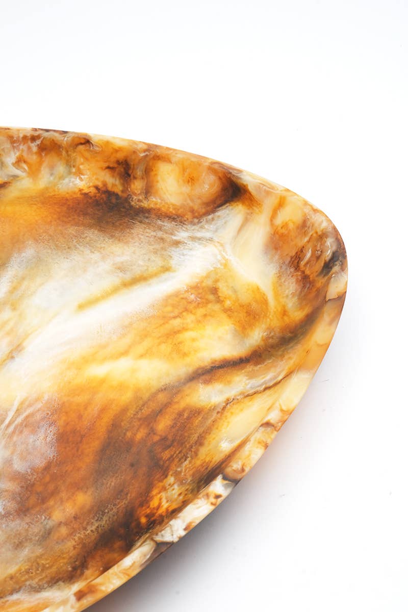 Vibrant Brown Resin Tray