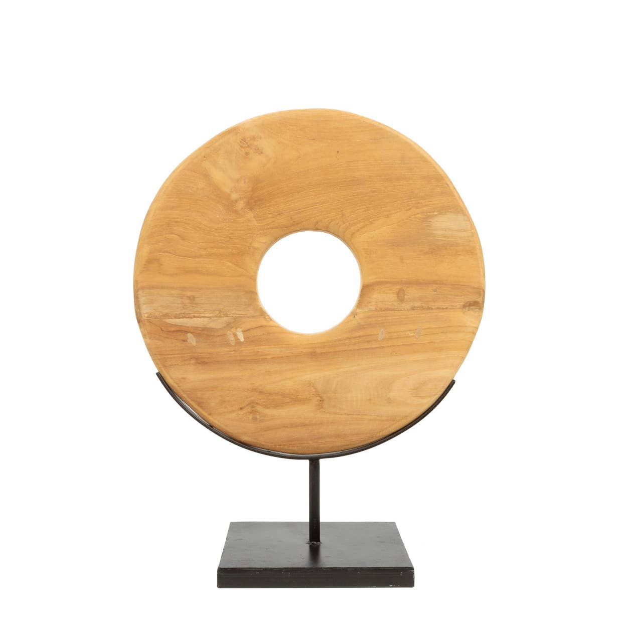 Teak Disc on Stand