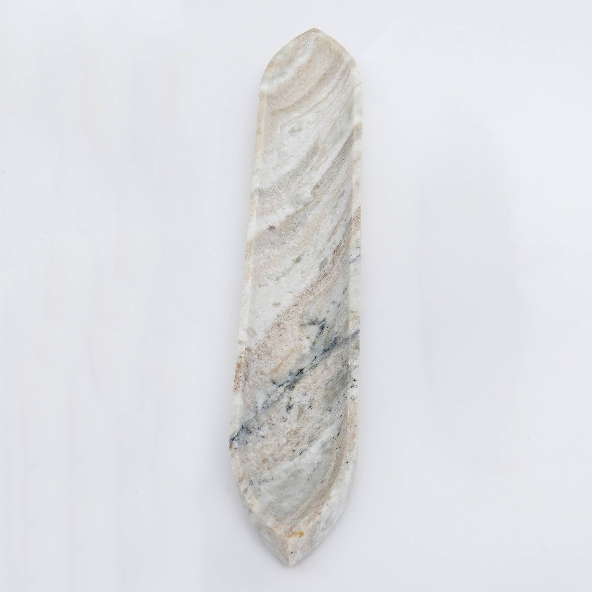 Sleek White Marble Tray