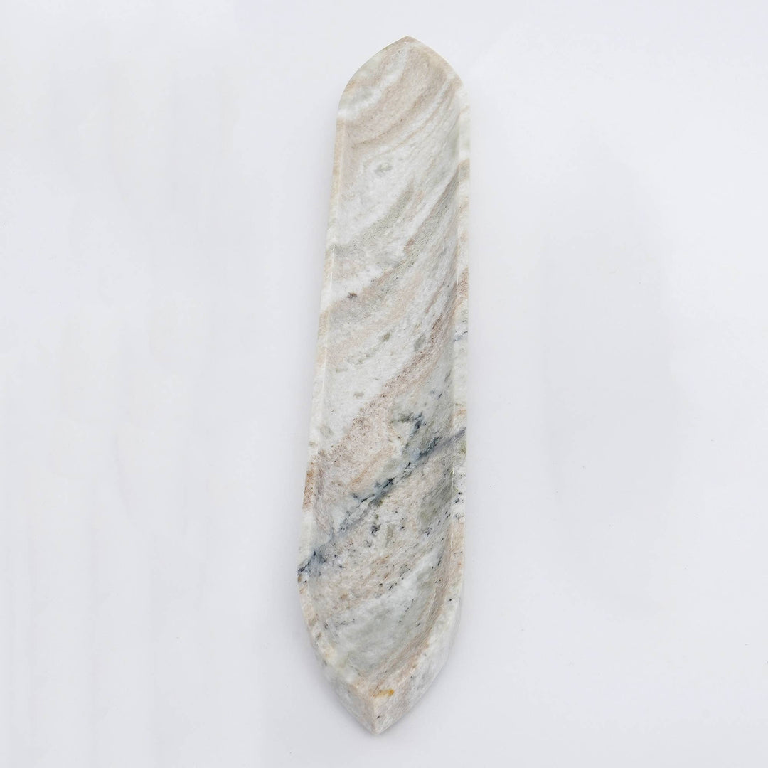 Sleek White Marble Tray