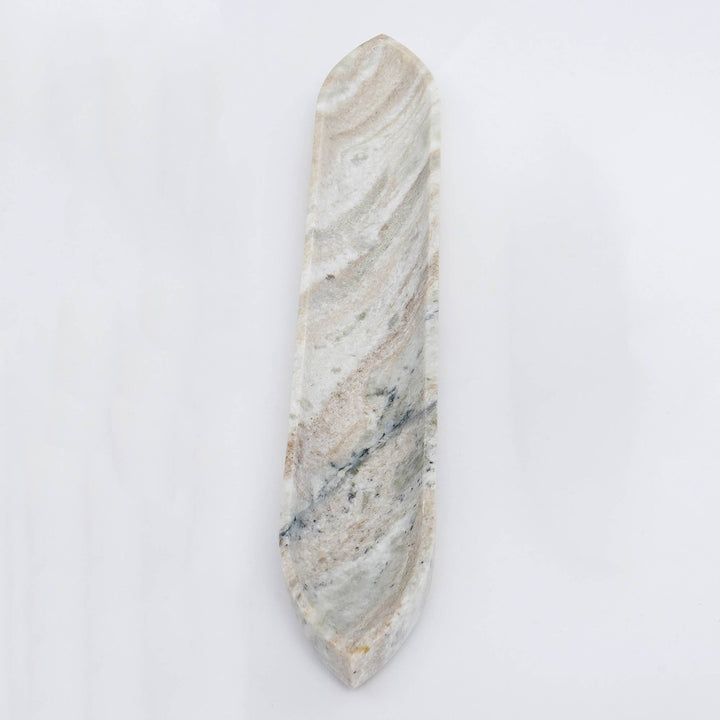 Sleek White Marble Tray