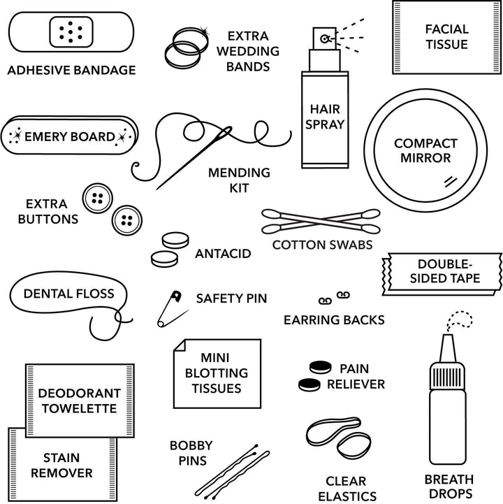 Velvet Minimergency Kit for Bridesmaids: Blush