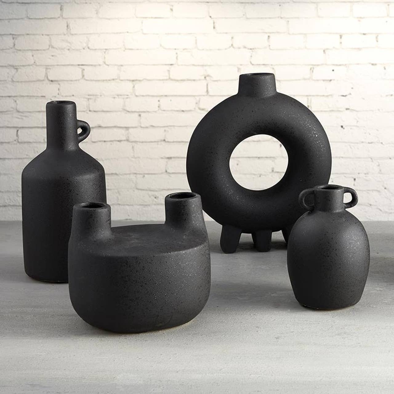 Dark Grey Abstract Vase