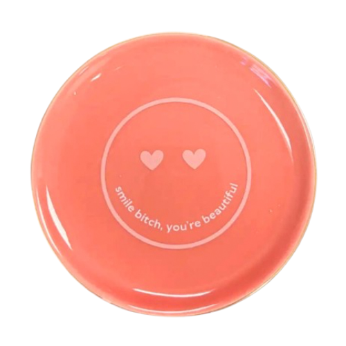 Smile Bitch Round Trinket Tray