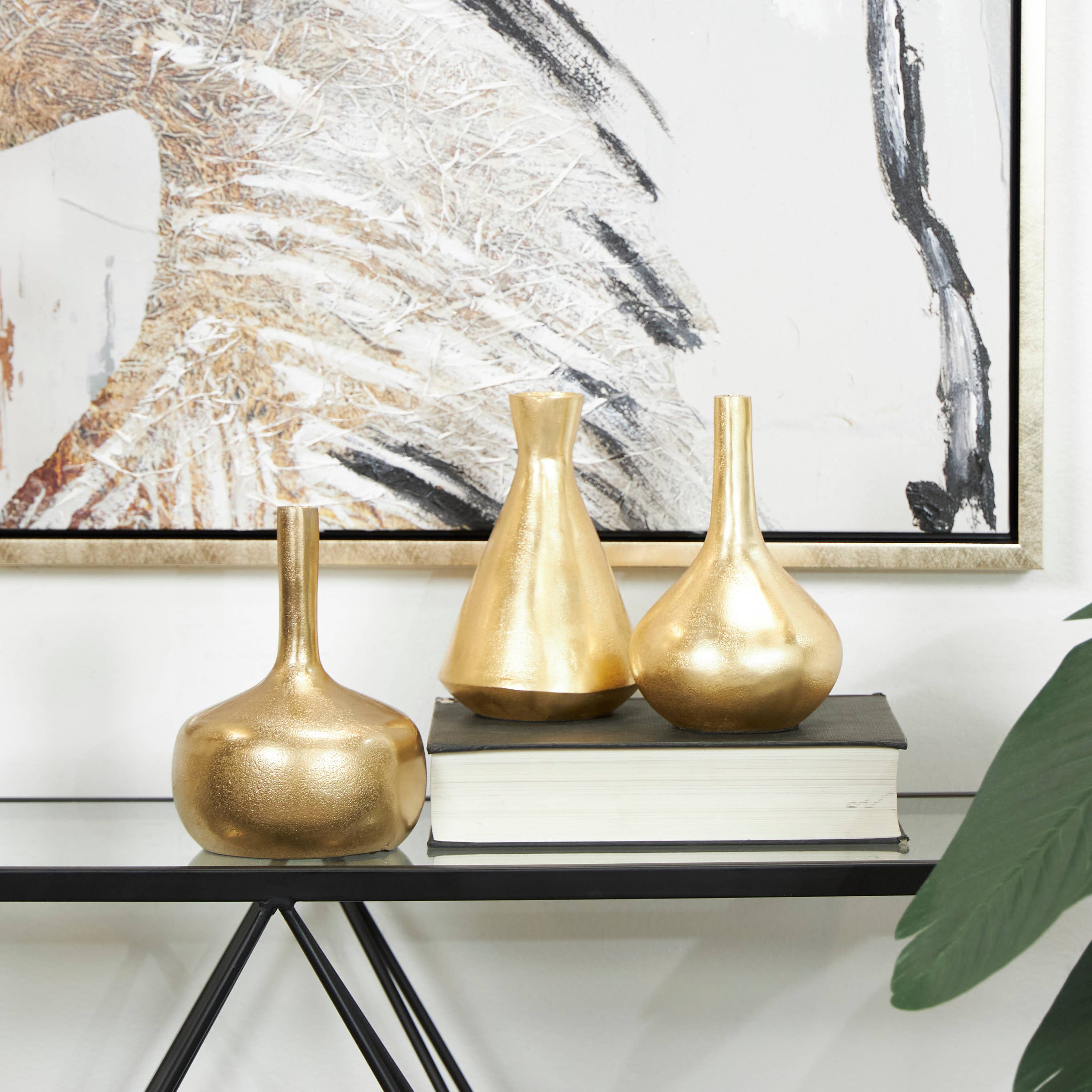 Glam Gold Metal Vase