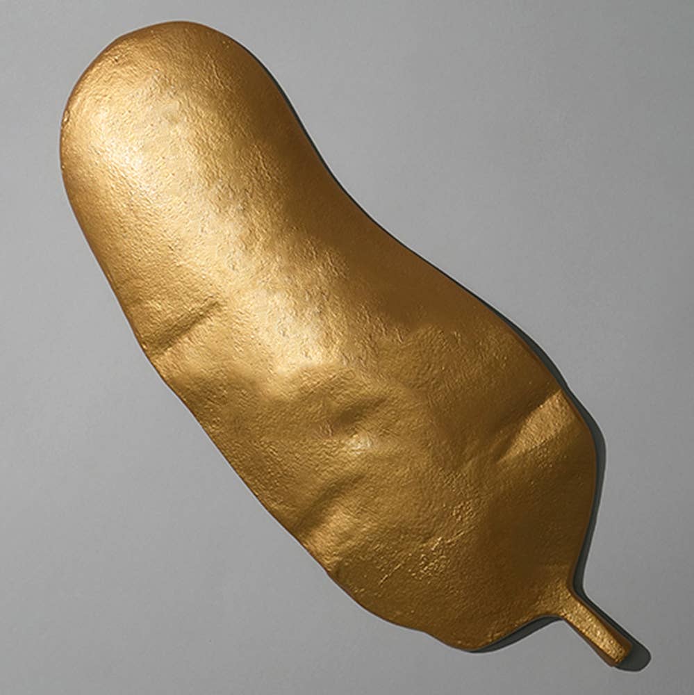 Golden Leaf Decorative Tray