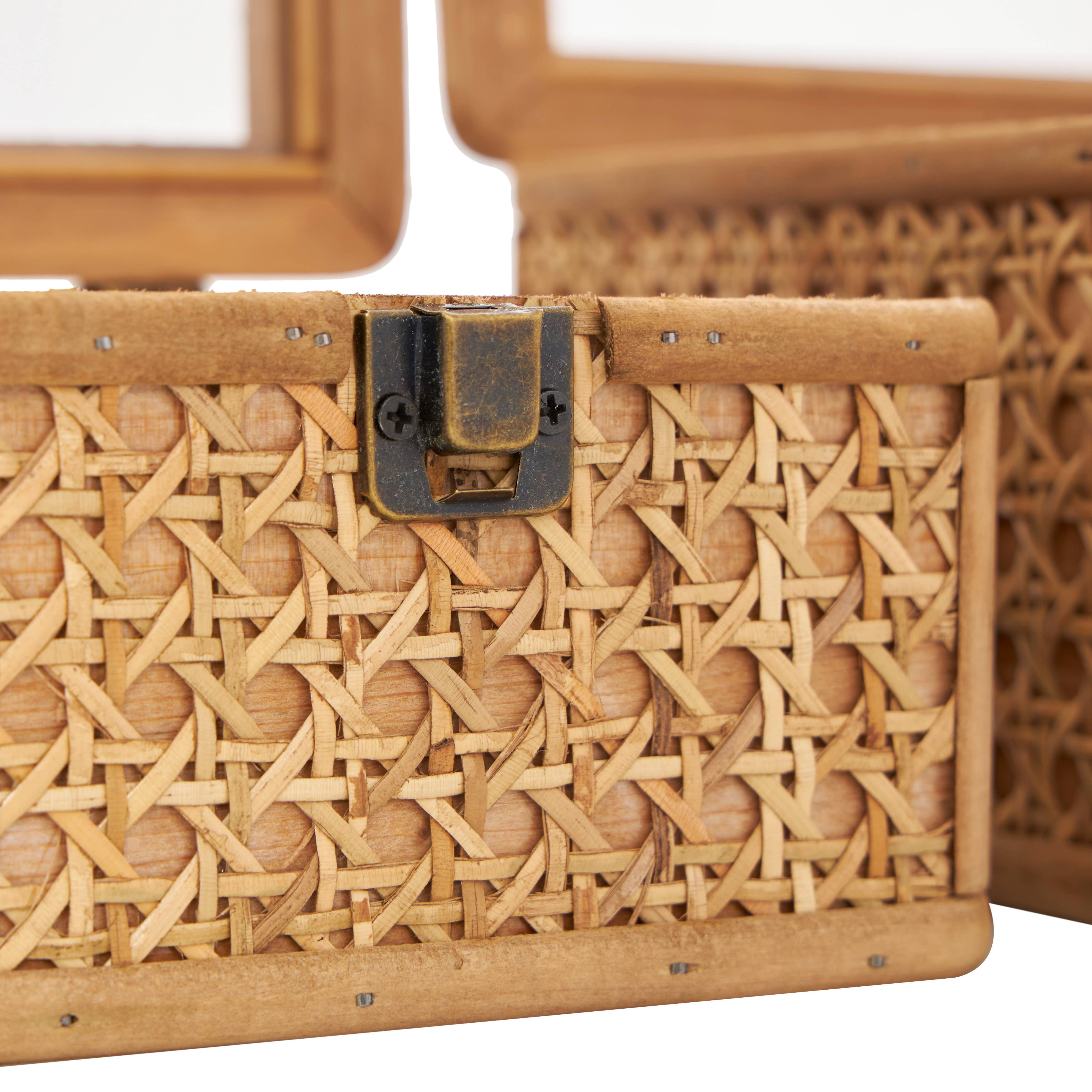 Natural Brown Rattan Box