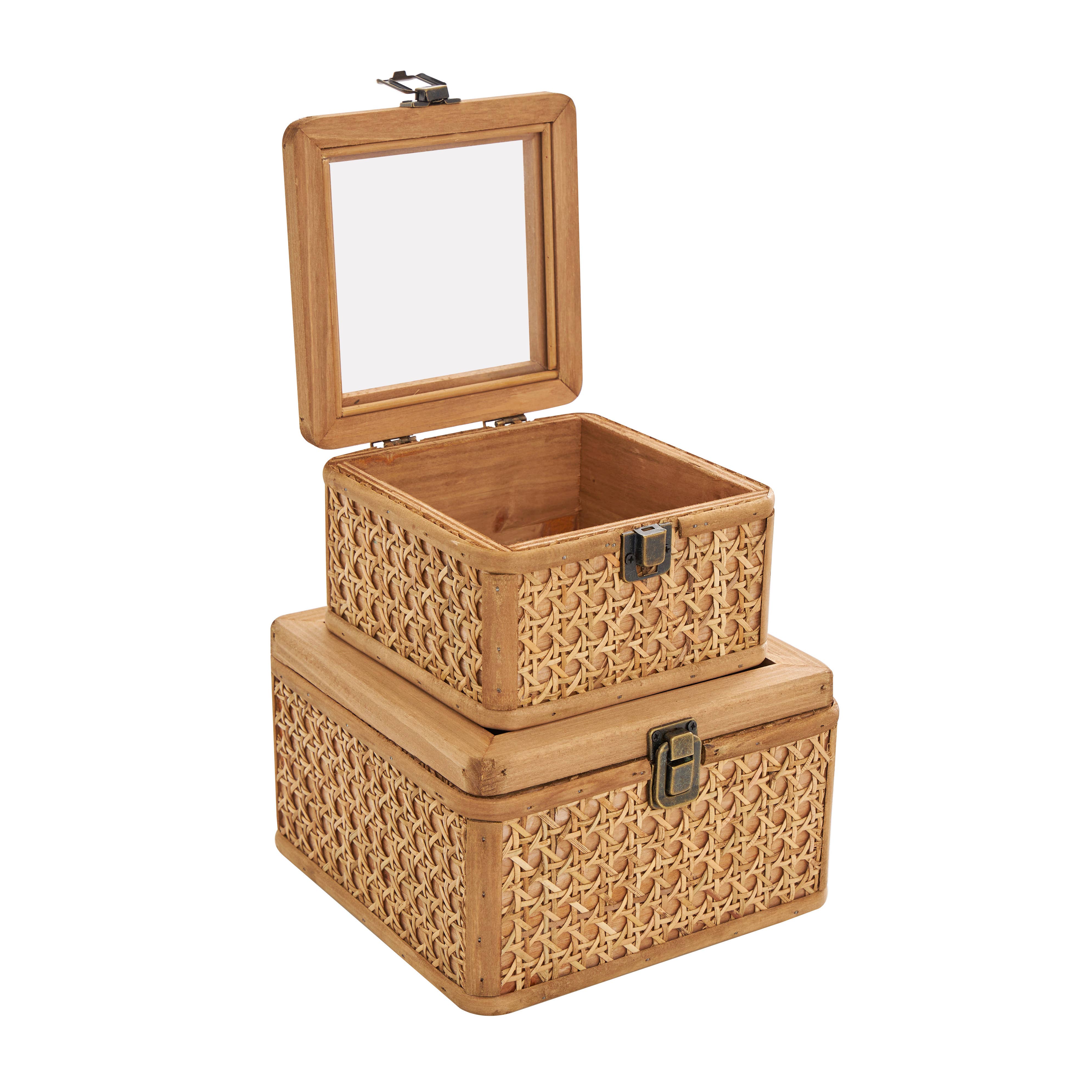 Natural Brown Rattan Box