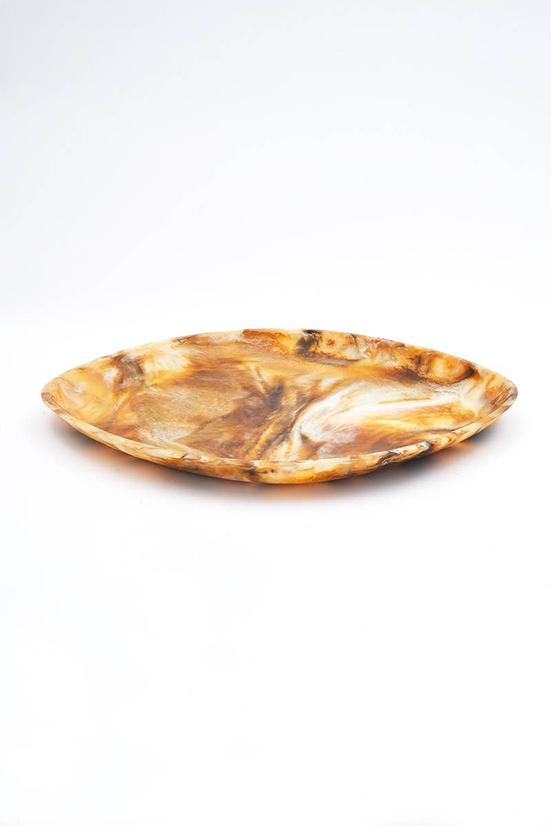 Vibrant Brown Resin Tray