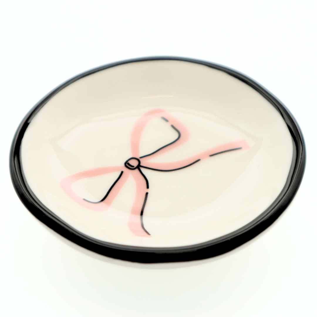 Pink Bow Ring Dish