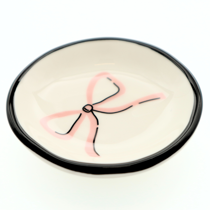 Pink Bow Ring Dish