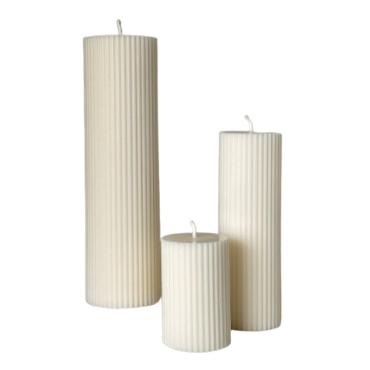 Fluted Cylinder Candles