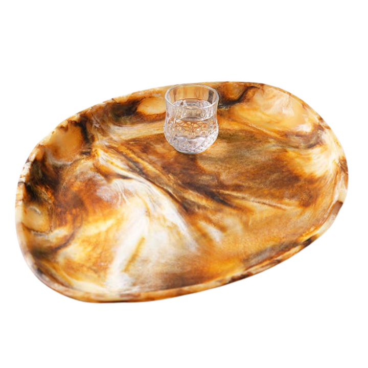 Vibrant Brown Resin Tray