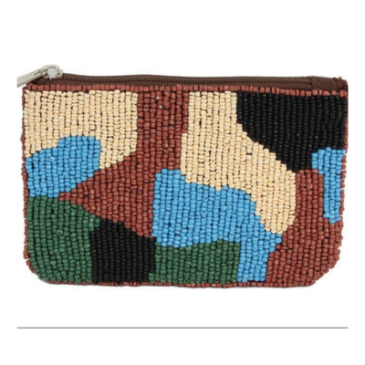Beaded Multi Color Coin Purse