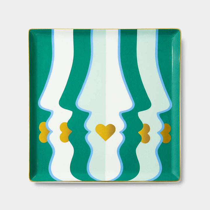 Beso Green Ceramic Tray