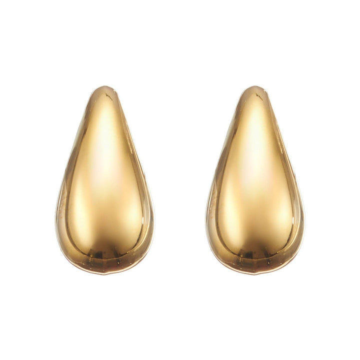 Teardrop Shape 18K Gold Plated Stainless Steel Earrings