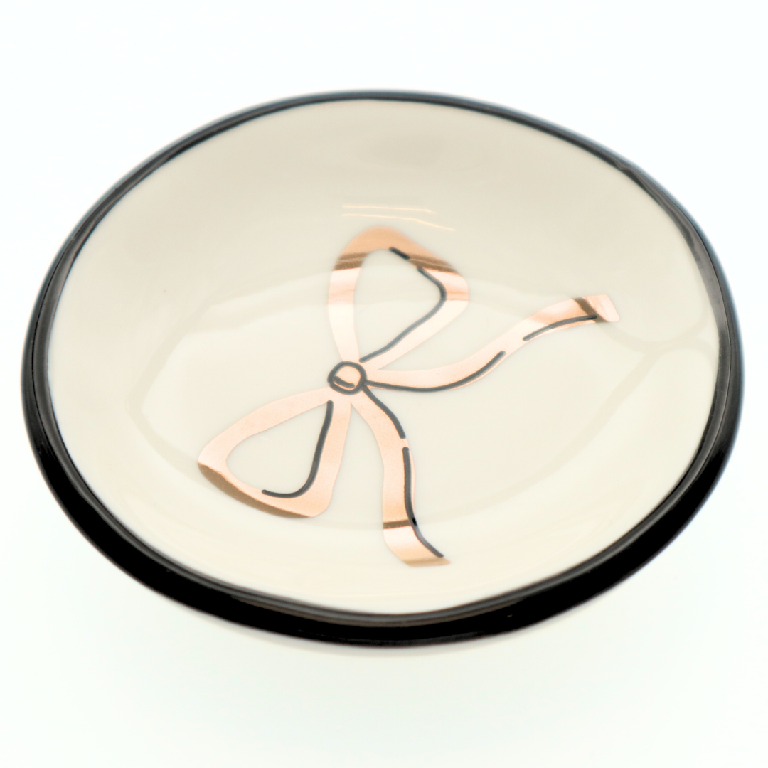 Gold Bow Ring Dish