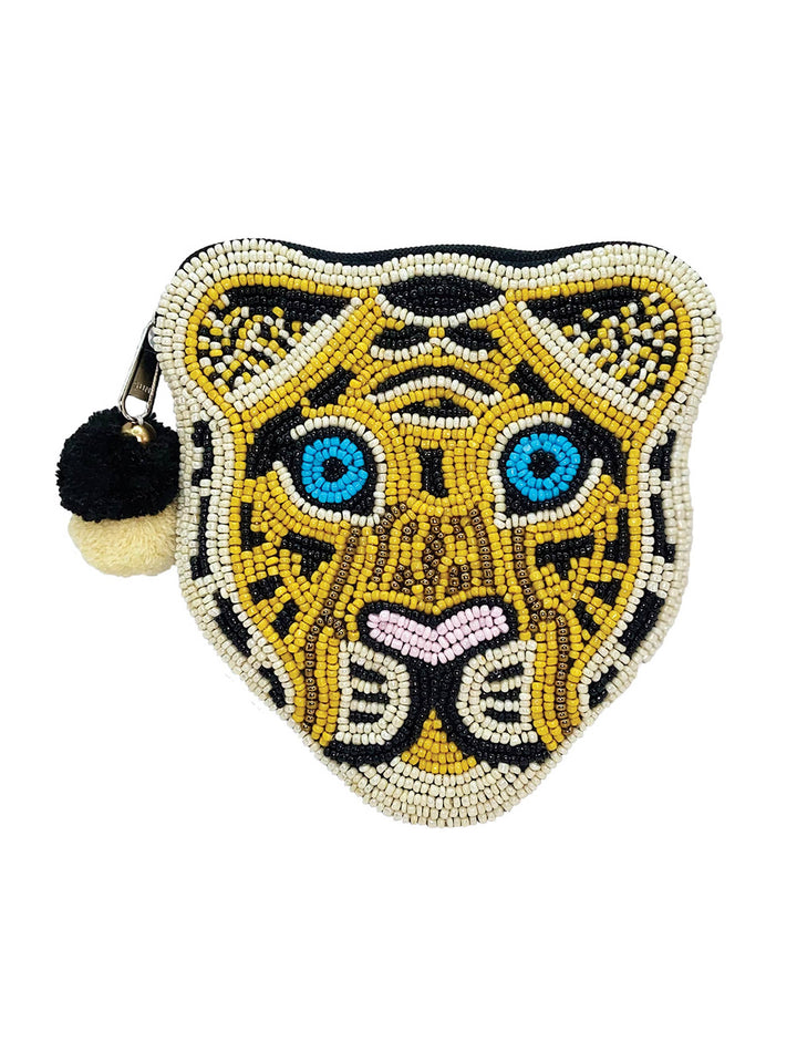 Beaded Leopard Coin Purse