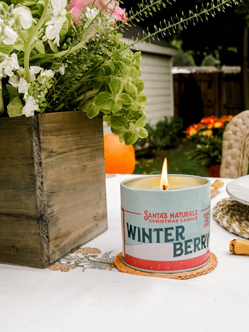 Winter Berry Natural Christmas Candle