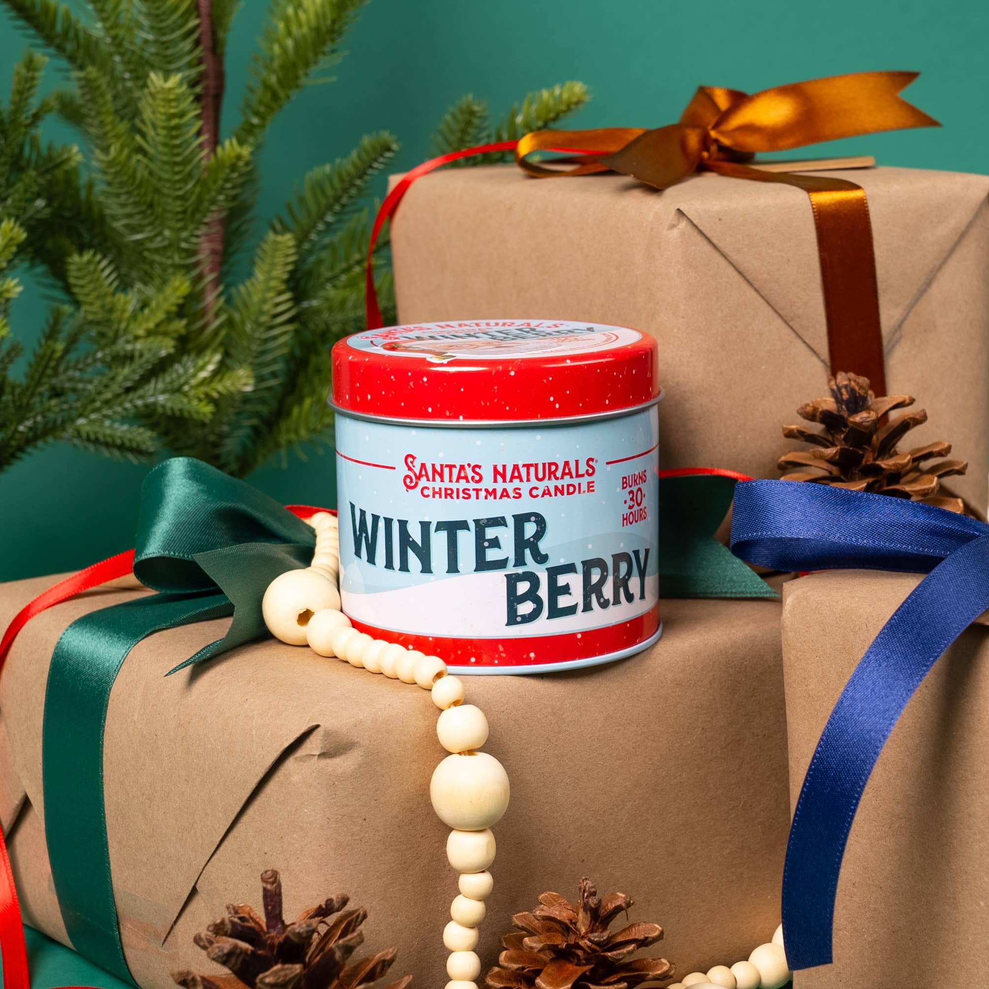 Winter Berry Natural Christmas Candle